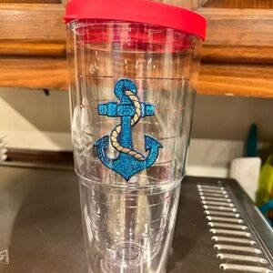 Nautical Red Anchor Tumbler